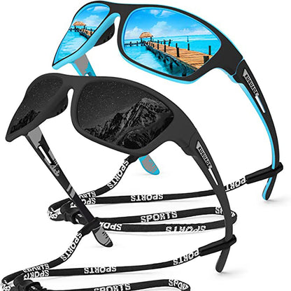 🚵‍♂️😎 【50% de descuento 🔥】🕶⚡ Gafas de sol deportivas polarizadas para hombre con lente de espejo real, modernas y a prueba de polvo, perfectas para ciclismo al aire libre