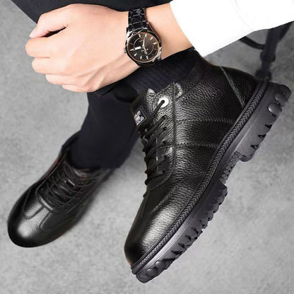 【39-44】Pánske zimné topánky vyrobené z hrubej kože a bavlny s flísovou podšívkou