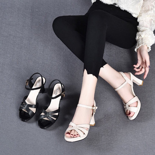 👠【35～40】2025 noi pantofi de damă la modă cu cataramă cu un singur cuvânt și gură de pește