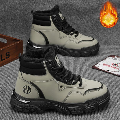 🔥🔥 【39-44】Nuevo estilo para otoño e invierno, botas antideslizantes versátiles para hombre con suelas gruesas