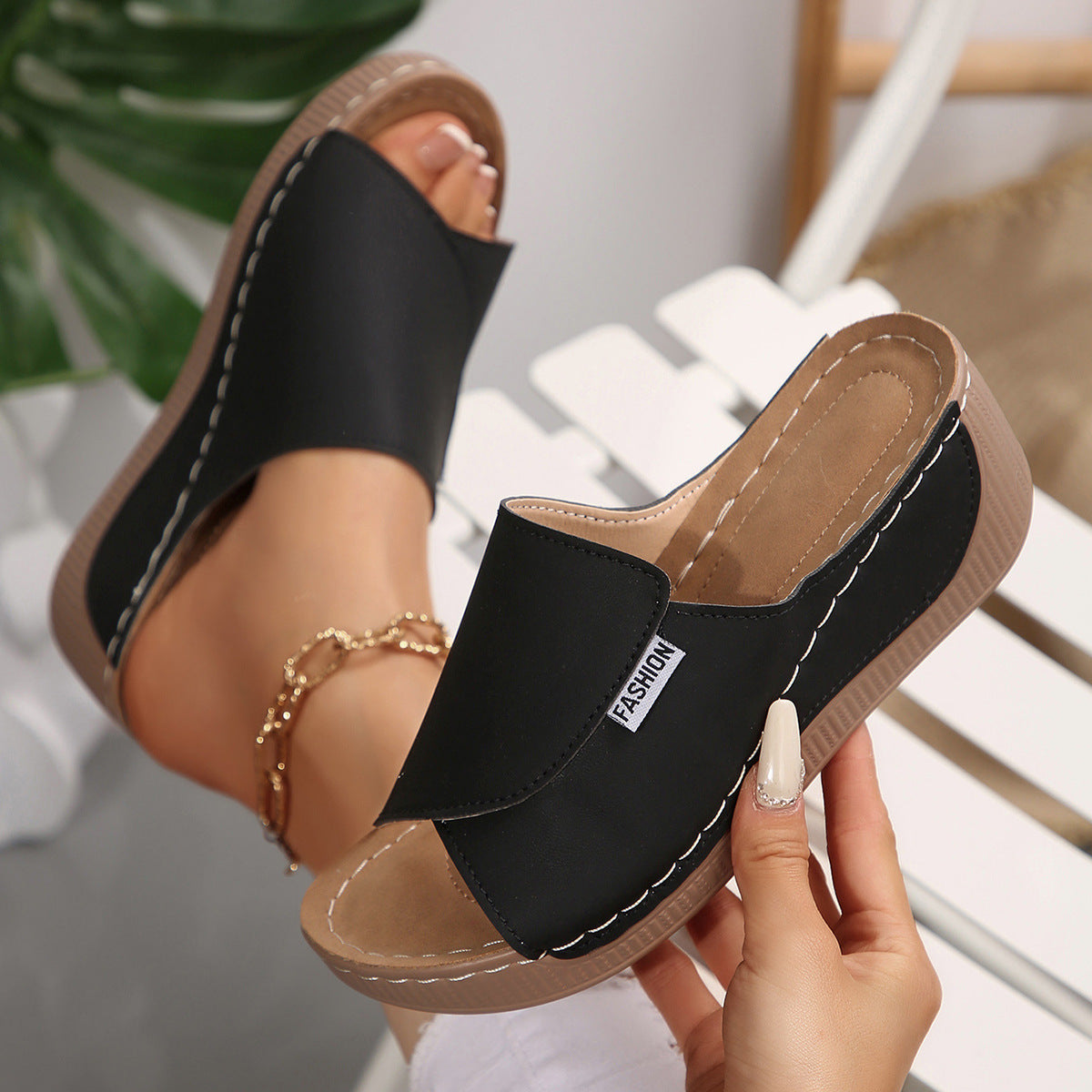 [36-43] Sandalias de cuña con plataforma para mujer
