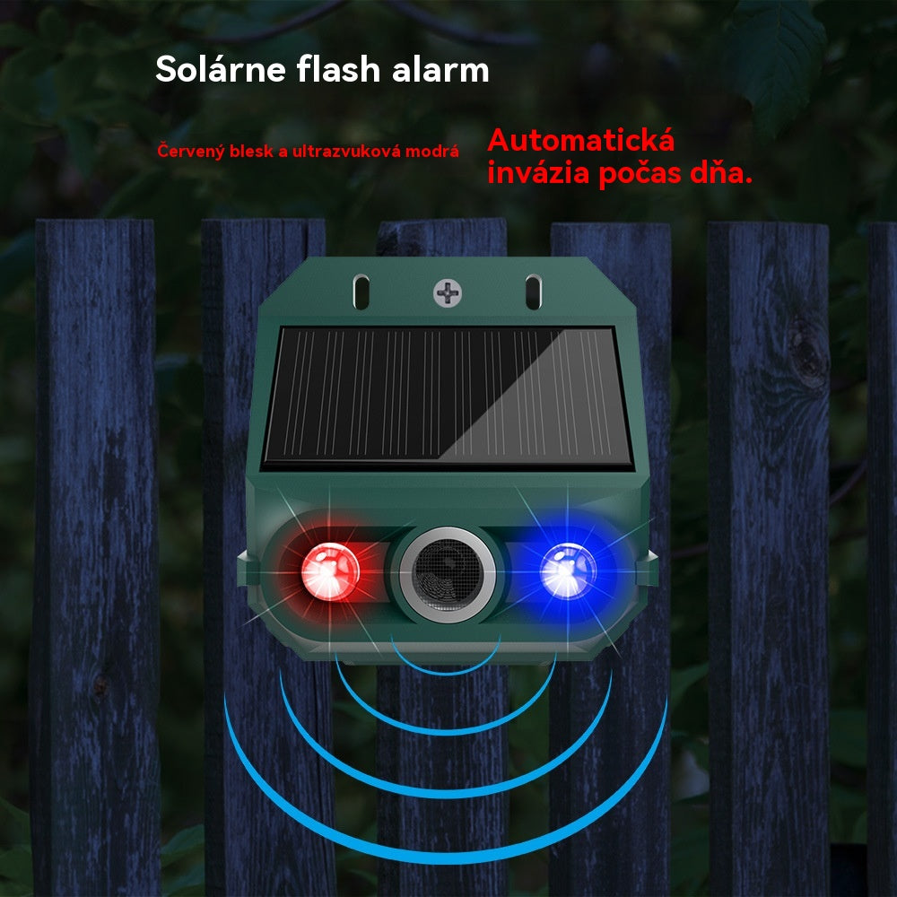 【🔥Kúpte 1 a získajte 1 zadarmo】🔥Solárny ultrazvukový odpudzovač vtákov pre vonkajšie odpudzovanie vtákov s blikajúcim infračerveným svetlom a červenou a modrou LED