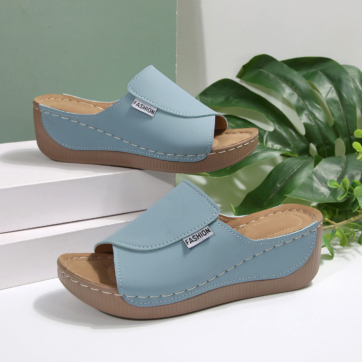 [36-43] Sandalias de cuña con plataforma para mujer