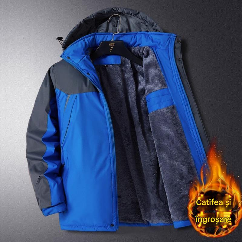 🔥Pánska zahustená zamatová nepremokavá a mrazuvzdorná zimná vetruodolná horolezecká bunda