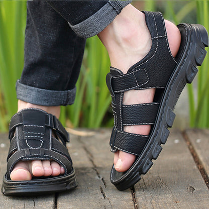 💥【38~44】Sandalias casuales de cuero para hombre