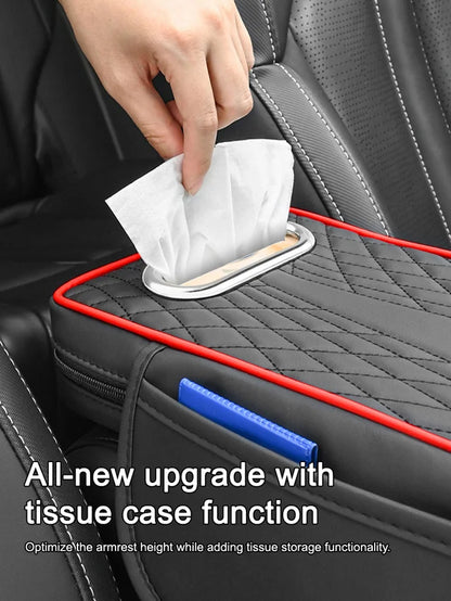 🚗Három az egyben multifunkcionális bőr autós kartámasz doboz