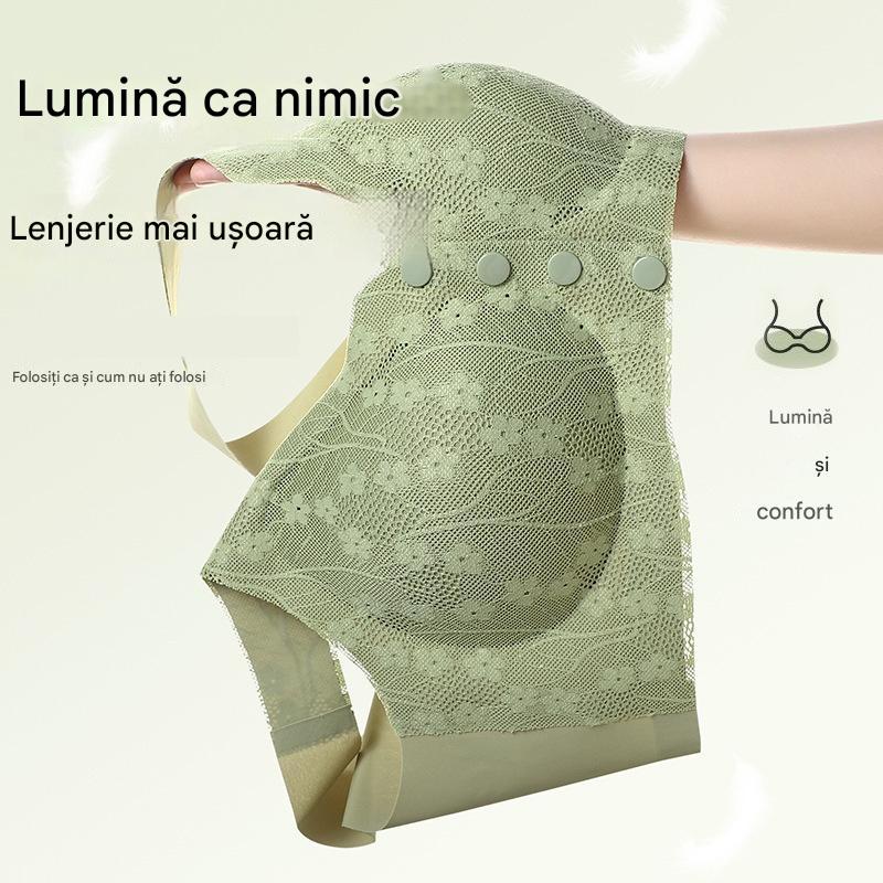 😍【Pachet de 5 bucăți】Sutien fără fir pentru femei cu nasturi în față ❤️【40-100kg】