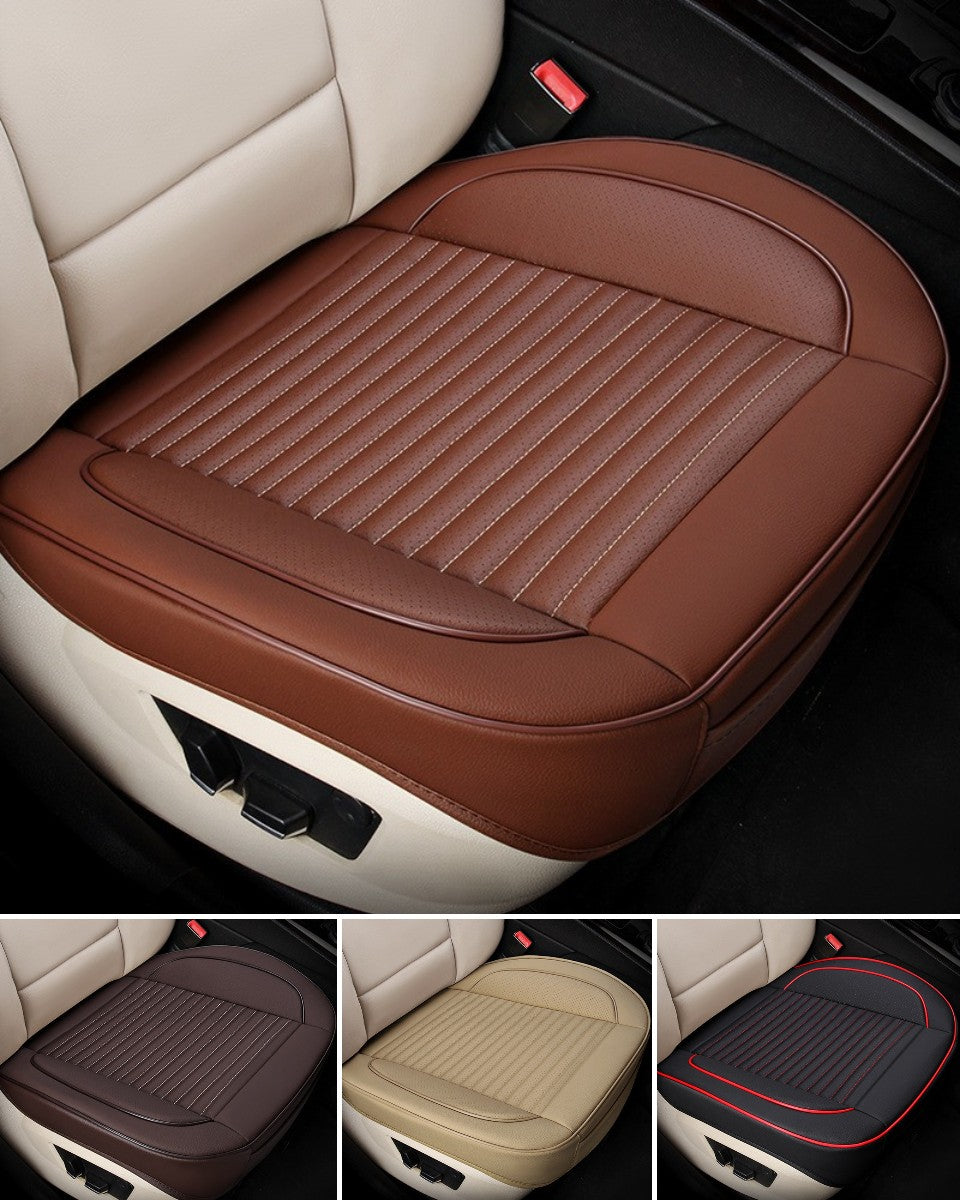 🚗【Compre 1 y obtenga 1 gratis】Cojín de asiento de coche de cuero natural todo incluido para todas las estaciones