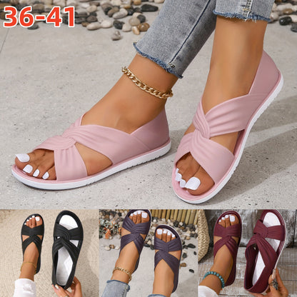 🔥🔥【36-41】🥿Sandale plate casual damă cu bretele încrucișate