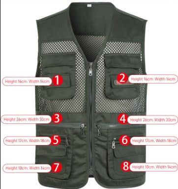 🔥Ležérna funkčná vesta s viacerými vreckami 【XL-4XL】