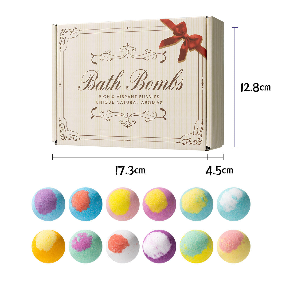 ✨🛀【Časově omezená sleva 50 %】✨ 12 vonných kuliček koupelové soli (30 g/ks), účinně odstraňují odumřelé kožní buňky a zanechávají vaši pokožku hladkou a vyživenou