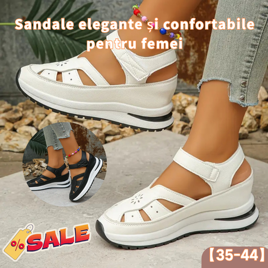 🌸【35-44】Sandale confortabile pentru femei, la modă 2025, cu tocuri goale, confecționate din piele naturală.