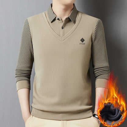 🔥👔Predaj na konci roka🔥【M-4XL】Mužský prémiový kašmírový dvojdielny teplý top všetko v jednom