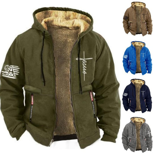 ✨【S-3XL】 Módne pre mužov, jeseň a zima, ľahká zamatová zosilnená bunda