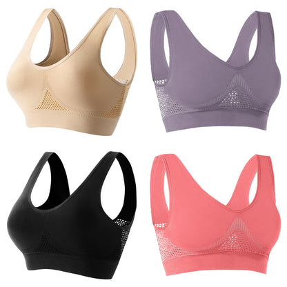 🥰【Paquete de 4】Sujetador deportivo transpirable y fresco ❤️【40-120KG】.