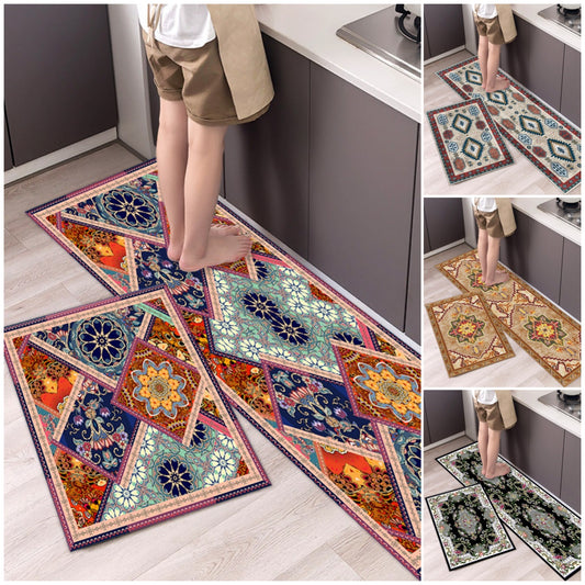 💥 【40*60cm+40*120cm】🌺Protišmykový kuchynský koberec Dlhý savý kuchynský koberec