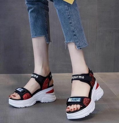 🔥👡【34~40】 Sandale noi, la modă, cu talpă groasă 2025