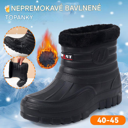♥️♥️【40-45】【Nový produkt】Pánske teplé, nepremokavé outdoorové topánky s flísovou podšívkou, odolné, vodné a snehové topánky, po členky alebo nad členky.