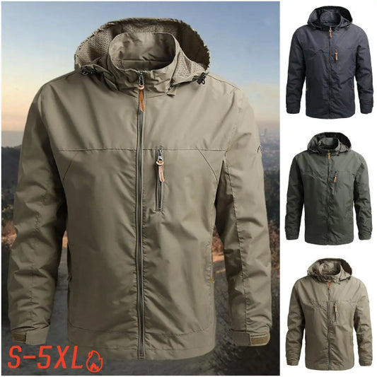 【M~5XL】2024 Chaqueta deportiva a prueba de viento para montañismo al aire libre para hombres