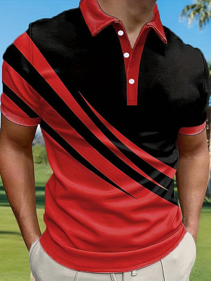 🔥👔Časově omezená akce【S-6XL】Nové módní pruhované pánské polo tričko, univerzální pro volný čas, snadno kombinovatelné.