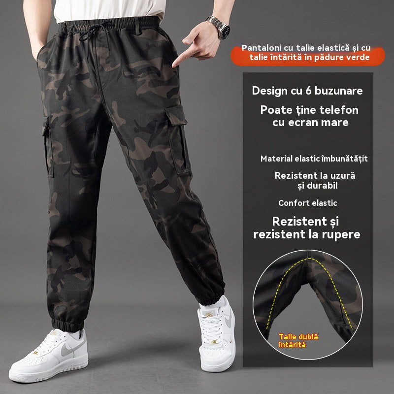🔥Salopetă elastică în zona inghinală, pantaloni cu manșetă lejeră și rezistentă la uzură, pantaloni de lucru pentru agrement în aer liber【45-110kg】
