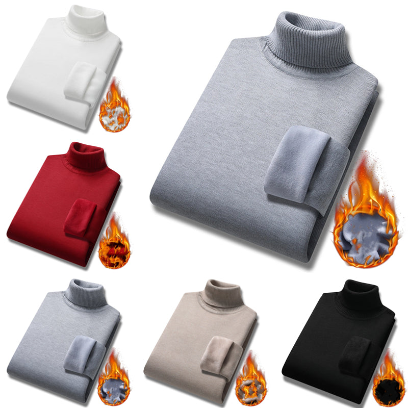 【🔥M-4XL】 2025 nový ľahký luxusný pánsky kašmírový sveter s rolákom, biznis ležérny sveter