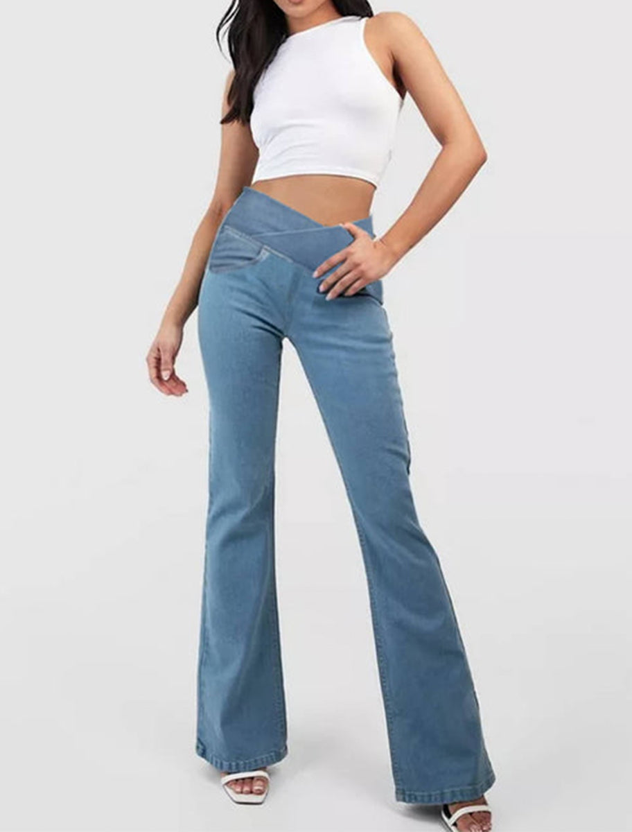 👖【Sleva 50 % na omezenou dobu】✨ – džíny s vysokým pasem, zeštíhlující a formující hýždě