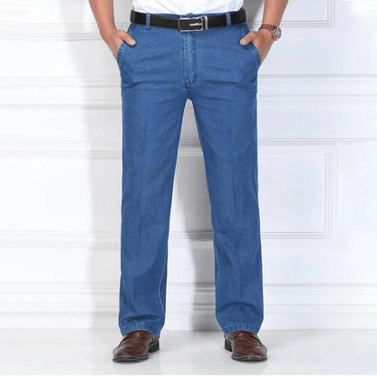 🙋‍♂️👖 Nové pánske elastické priedušné džínsy s vysokým pásom