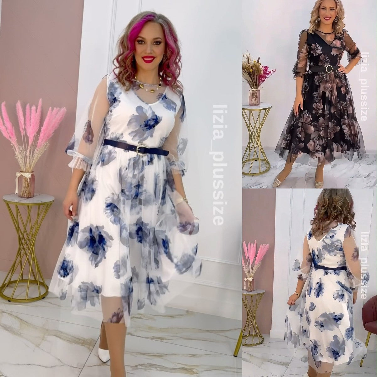 🌸💥【S-5XL】Rochie elegantă nouă, cu imprimeu