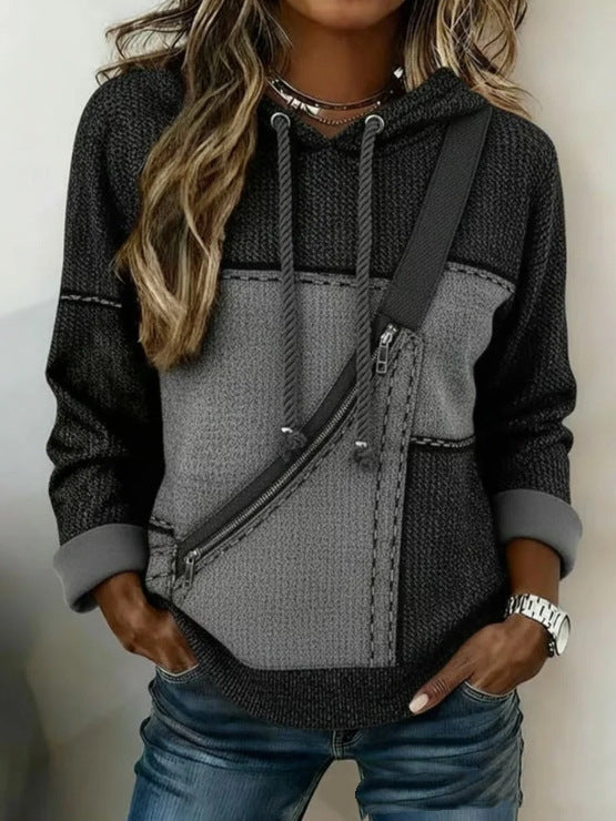 👚【S-5XL】✨Νέο γυναικείο casual φούτερ με κουκούλα και 3D τύπωμα, μοντέρνο και εύκολο στο συνδυασμό