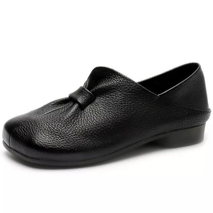 👡【Rozmiary 35-42】2026 Nowość, Miękkie buty damskie, Ozdoba kokardki, Wysokiej jakości skóra bydlęca, Proste i wykwintne