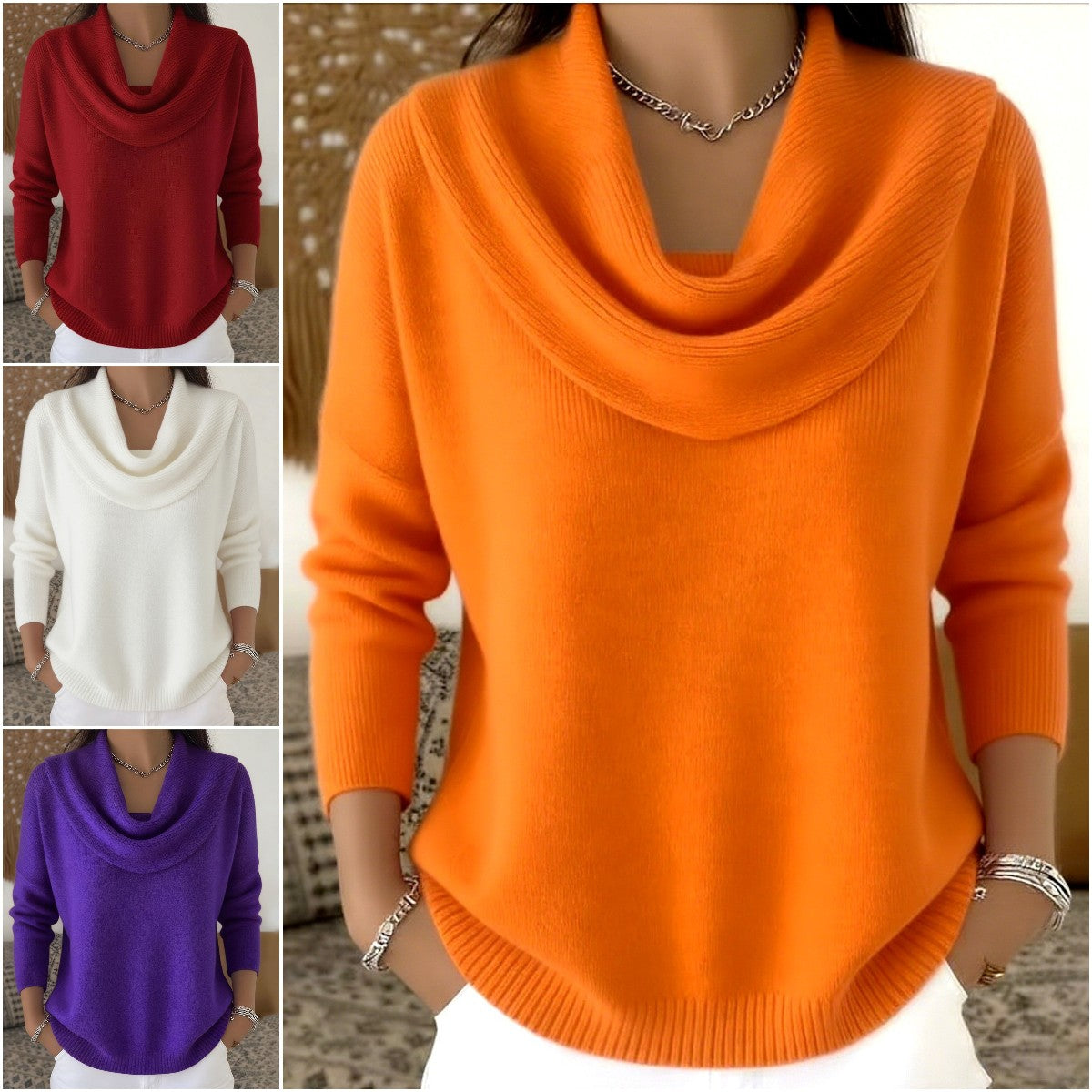 🔥【S–3XL】Nový jednofarebný sveter na jeseň/zimu 2025 · Mäkký, teplý · -50% + rýchle doručenie
