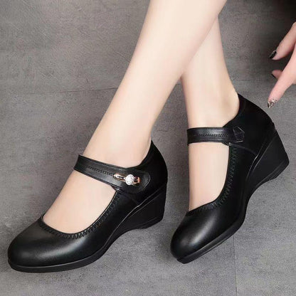 😍Poslední den sleva 50 %【35-41】Letní klínové ortopedické boty, měkká podrážka, protiskluzové, pohodlné na nošení.