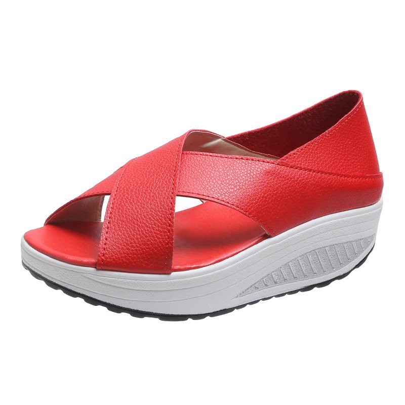 💖【35-40】2025 Cele mai recente sandale casual pentru femei, cu talpă groasă, respirabile, cu gură de pește