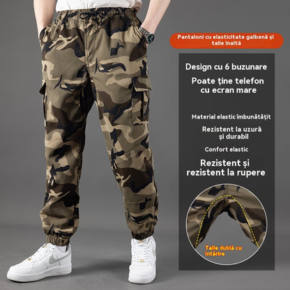 🔥Salopetă elastică în zona inghinală, pantaloni cu manșetă lejeră și rezistentă la uzură, pantaloni de lucru pentru agrement în aer liber【45-110kg】