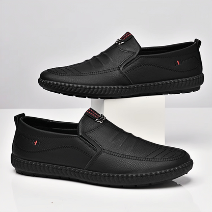 Pantofi casual din piele cu talpă moale pentru bărbați