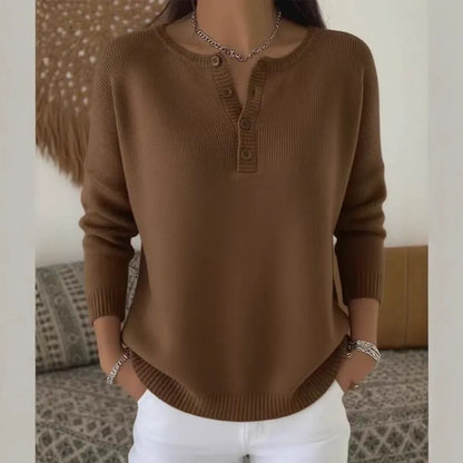 🔥【S–3XL】Nový kvalitní pletený svetr s kabátovým zapínáním na knoflíky a výstřihem do V · Příjemný materiál