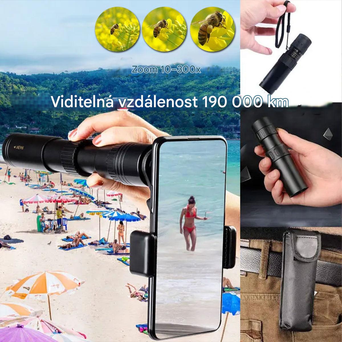🔥🔥【Sada 6 kusů】🔥 Monokulární dalekohled s 10–300násobným zoomem