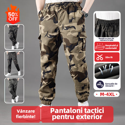 🔥Salopetă elastică în zona inghinală, pantaloni cu manșetă lejeră și rezistentă la uzură, pantaloni de lucru pentru agrement în aer liber【45-110kg】