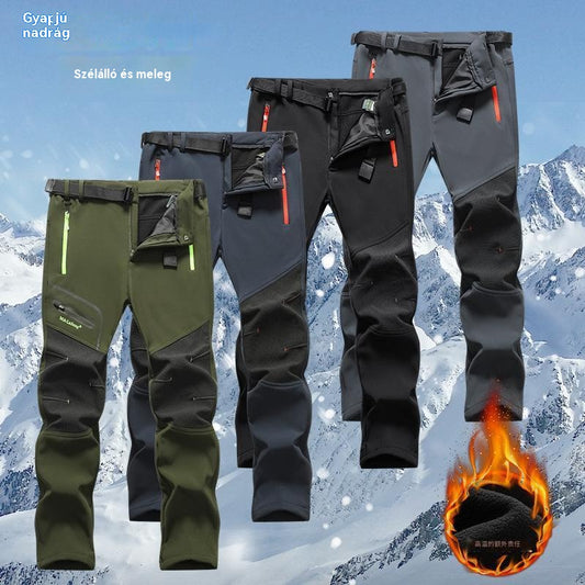 [S-5XL] 2025-ös új férfi vízálló és meleg casual nadrágok őszre és télre