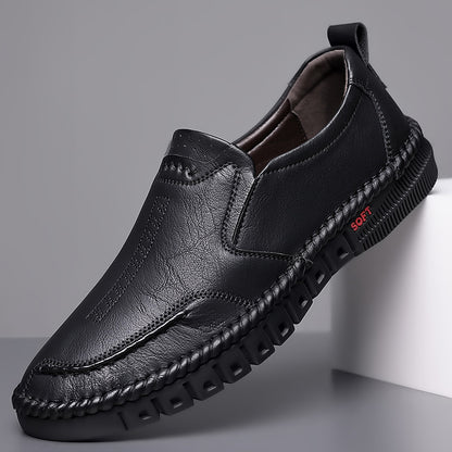 👞【39-44】Zapatillas deportivas casuales para hombre 2025, fabricadas en piel auténtica, con suela suave, antideslizantes, transpirables