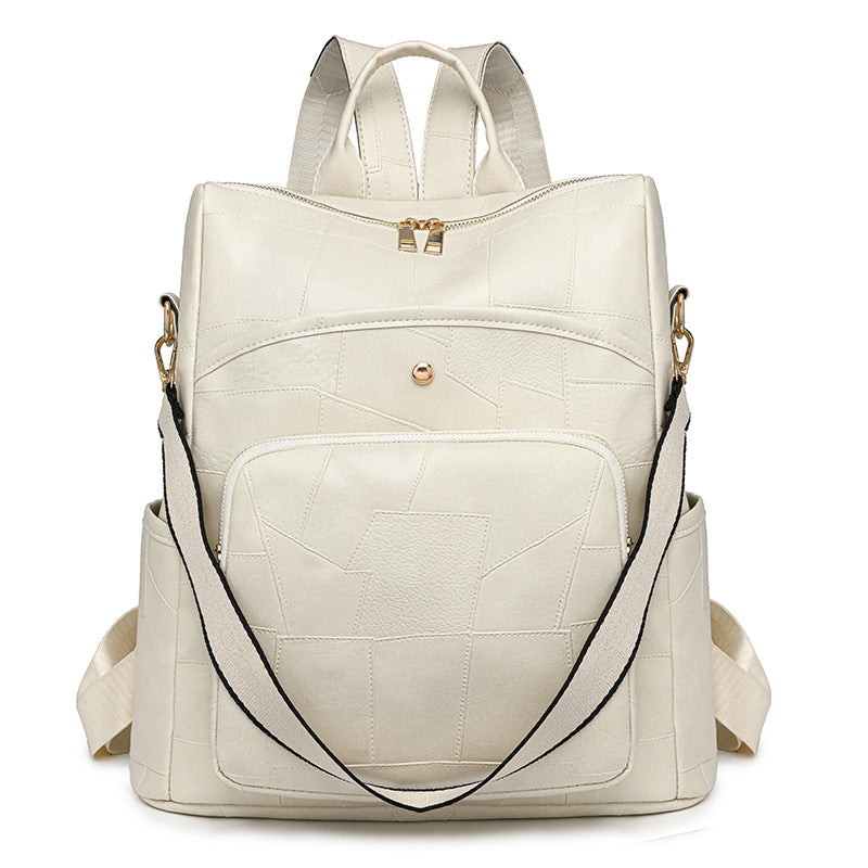 👛🌟Rucsac din piele de mare capacitate, geantă de umăr, design în relief
