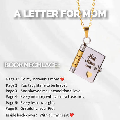 【Compra uno y llévate otro gratis】Mi collar de libro, adecuado para hija, hijo o novia, regalo de cumpleaños, joyería de amor de graduación.
