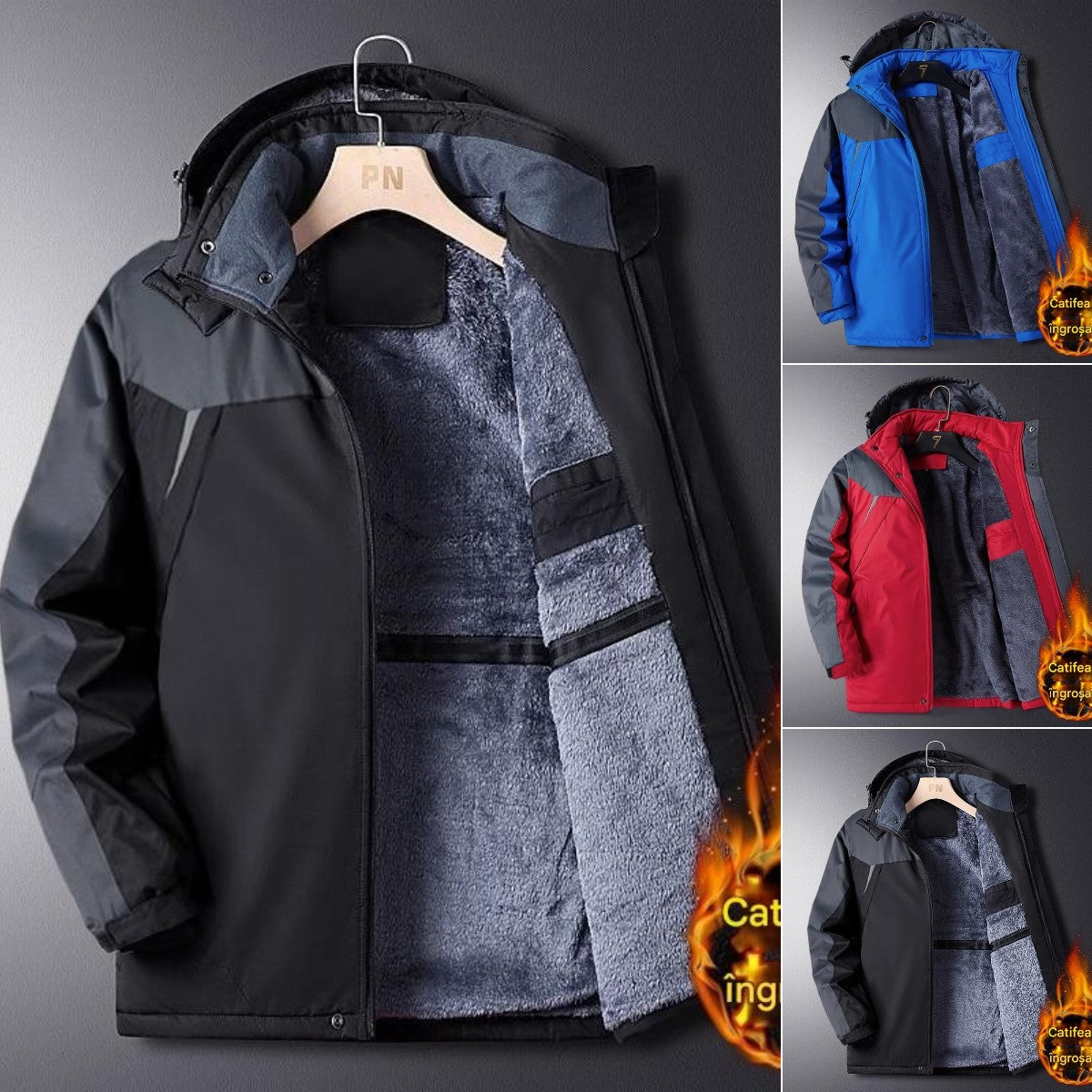 🔥Pánska zahustená zamatová nepremokavá a mrazuvzdorná zimná vetruodolná horolezecká bunda