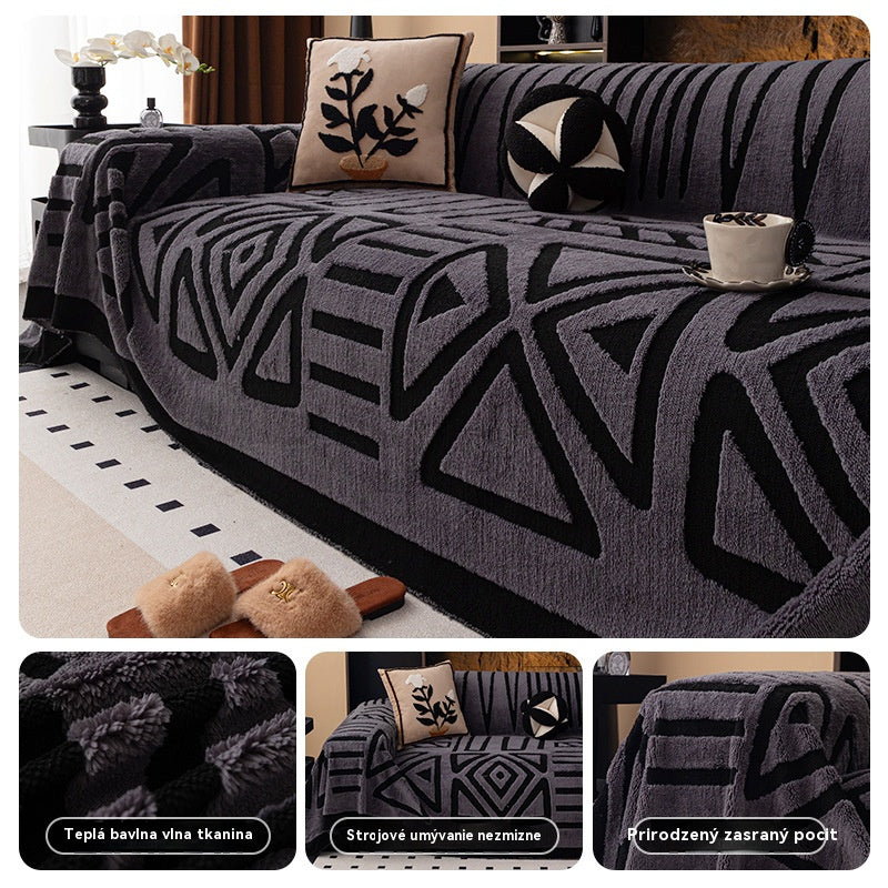 🛋️Vianočná špeciálna ponuka pre ranné vtáčatá:🎉 Mäkký, protišmykový plyšový poťah na pohovku🍂【180*130 cm】