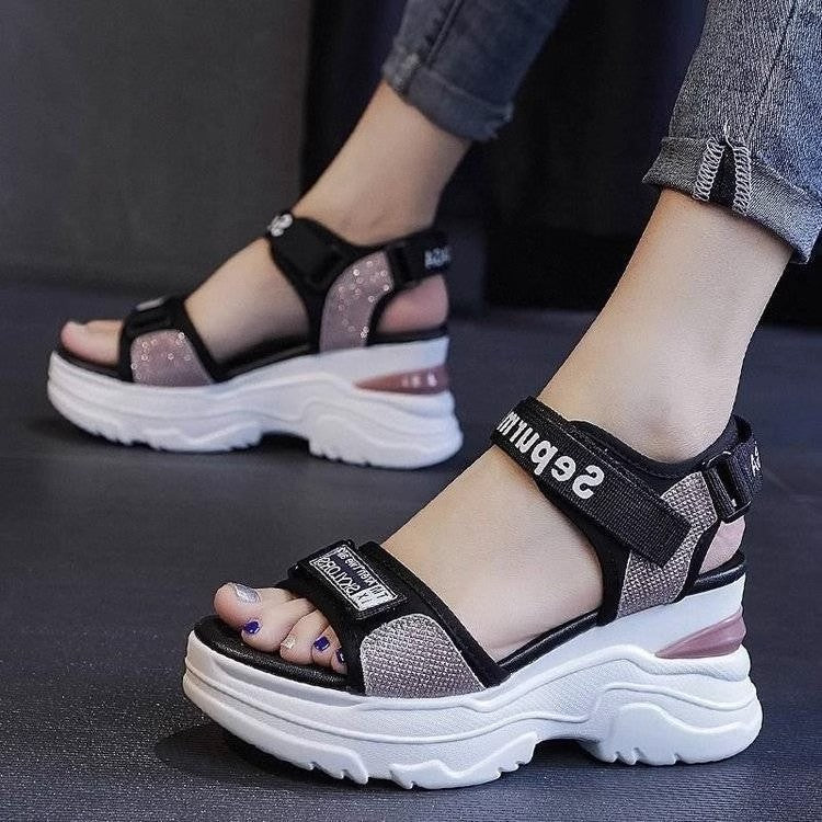 🔥👡【34~40】 Sandale noi, la modă, cu talpă groasă 2025