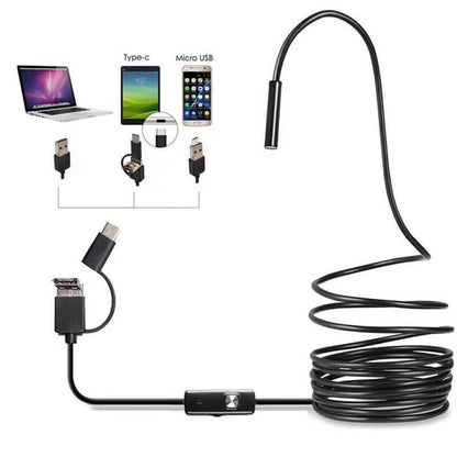 🔥 (Tip-C, USB, Micro USB) 3 x 1 ενδοσκόπιο