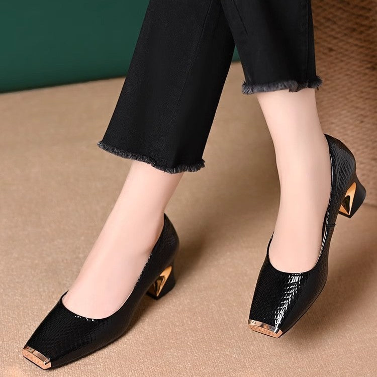 【35-42】Nuevos zapatos de salón franceses en relieve