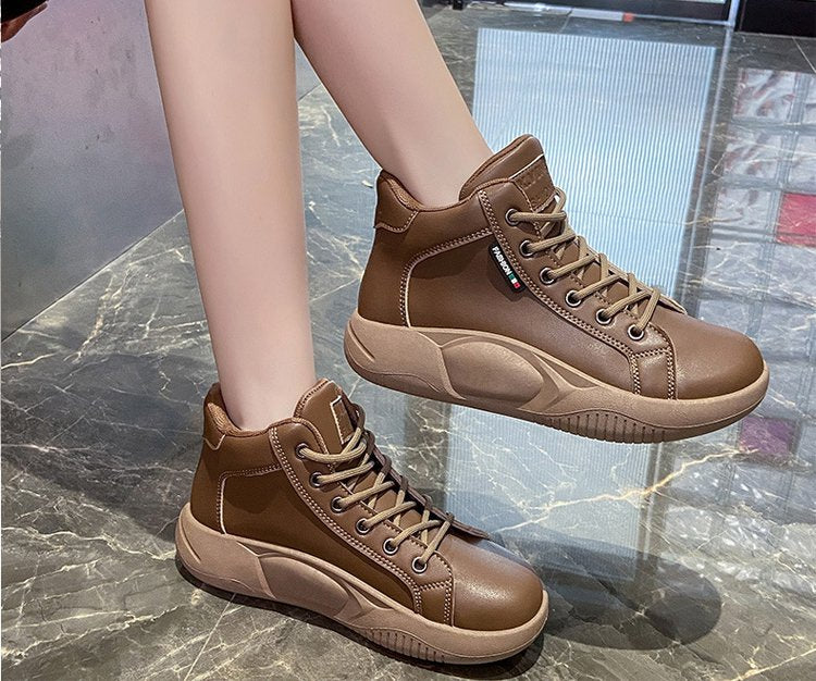 【35-43】 Retro hrubá podrážka, nové módne všestranné ležérne topánky