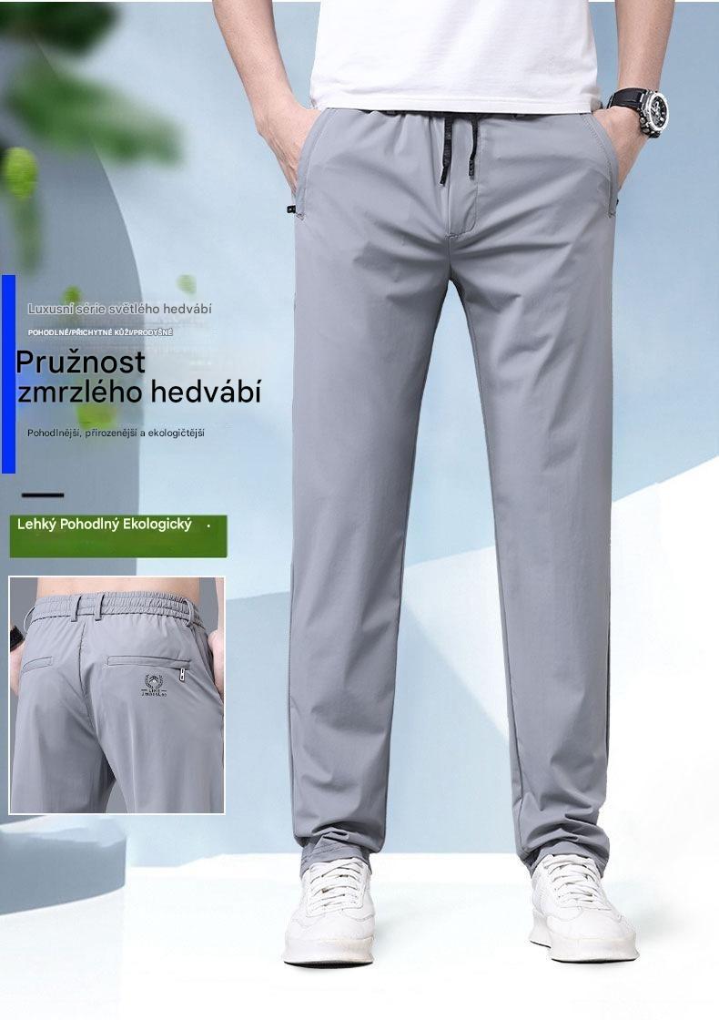 ⏳ Poslední den časově omezené nabídky【45-115KG】 Nové elastické kalhoty z ledového hedvábí pro jaro a léto 2026